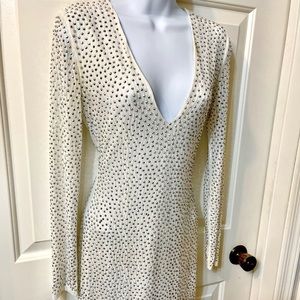 Windsor S/M spectacular sparkling all rhinestone dress  Venus white…NEW